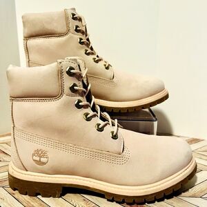 Timberland Premium 6" Waterproof Light Pink Nubuck Women 7.5 Boot TB 0A5SRF 662